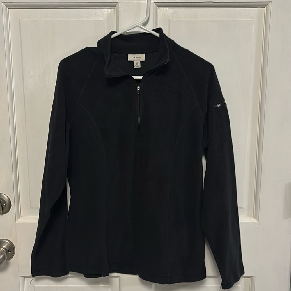 L.L. Bean Black Women's Fleece Pullover Jacket